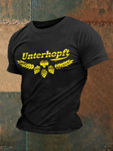 Unterhopft-bedrucktes Kurzarm-T-Shirt für Männer